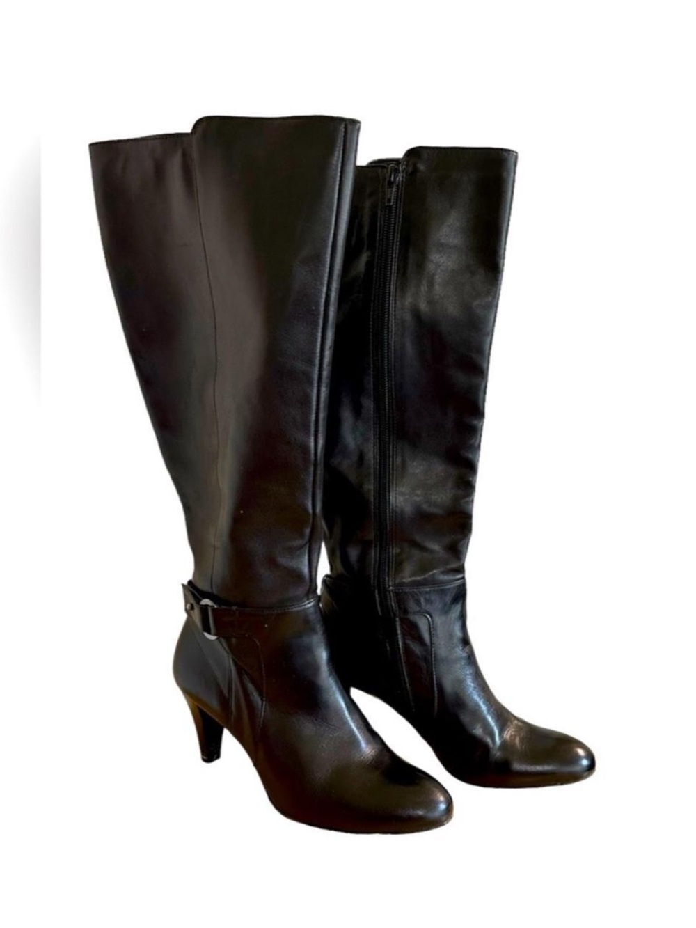 Antonio Milani Nicole, black leather knee-high boots